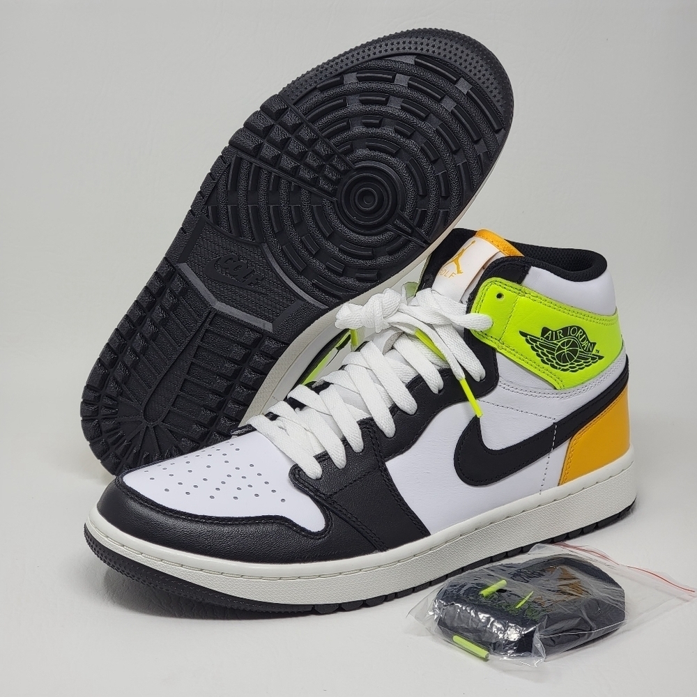 Air Jordan 1 High G Men Size 11.5 Golf Shoes White Gold Volt DQ0660-105 New